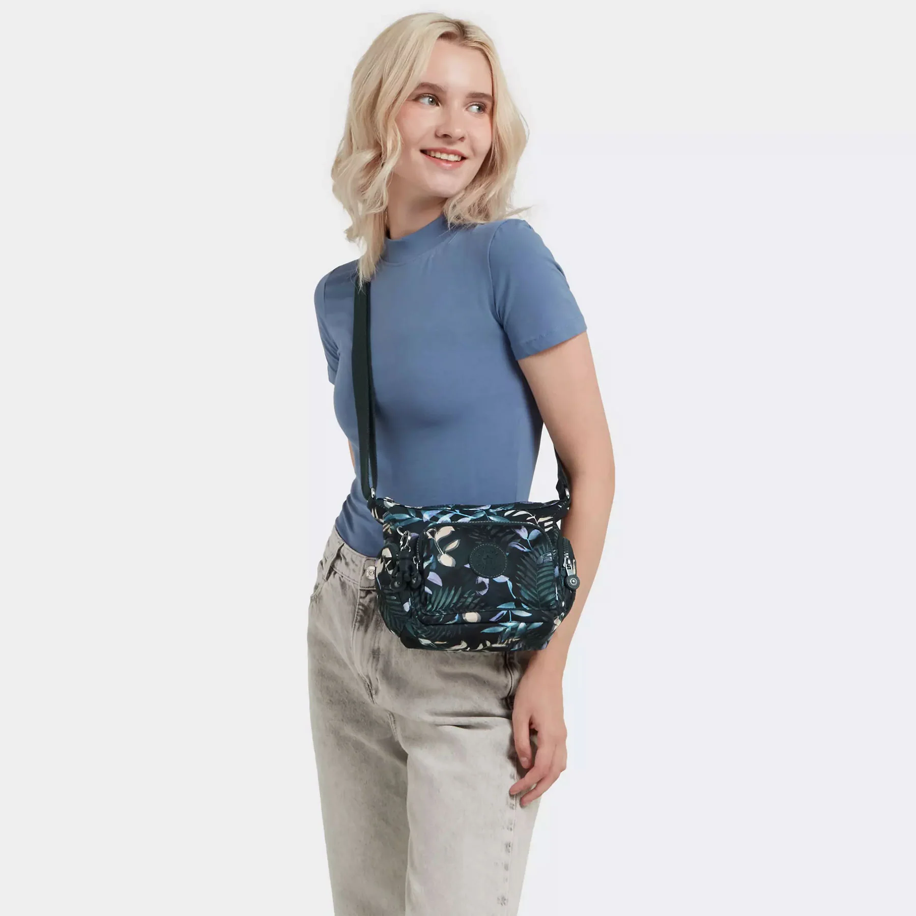 Kipling Gabbie Mini Printed Crossbody Bag - Kipling Neon - Image 6