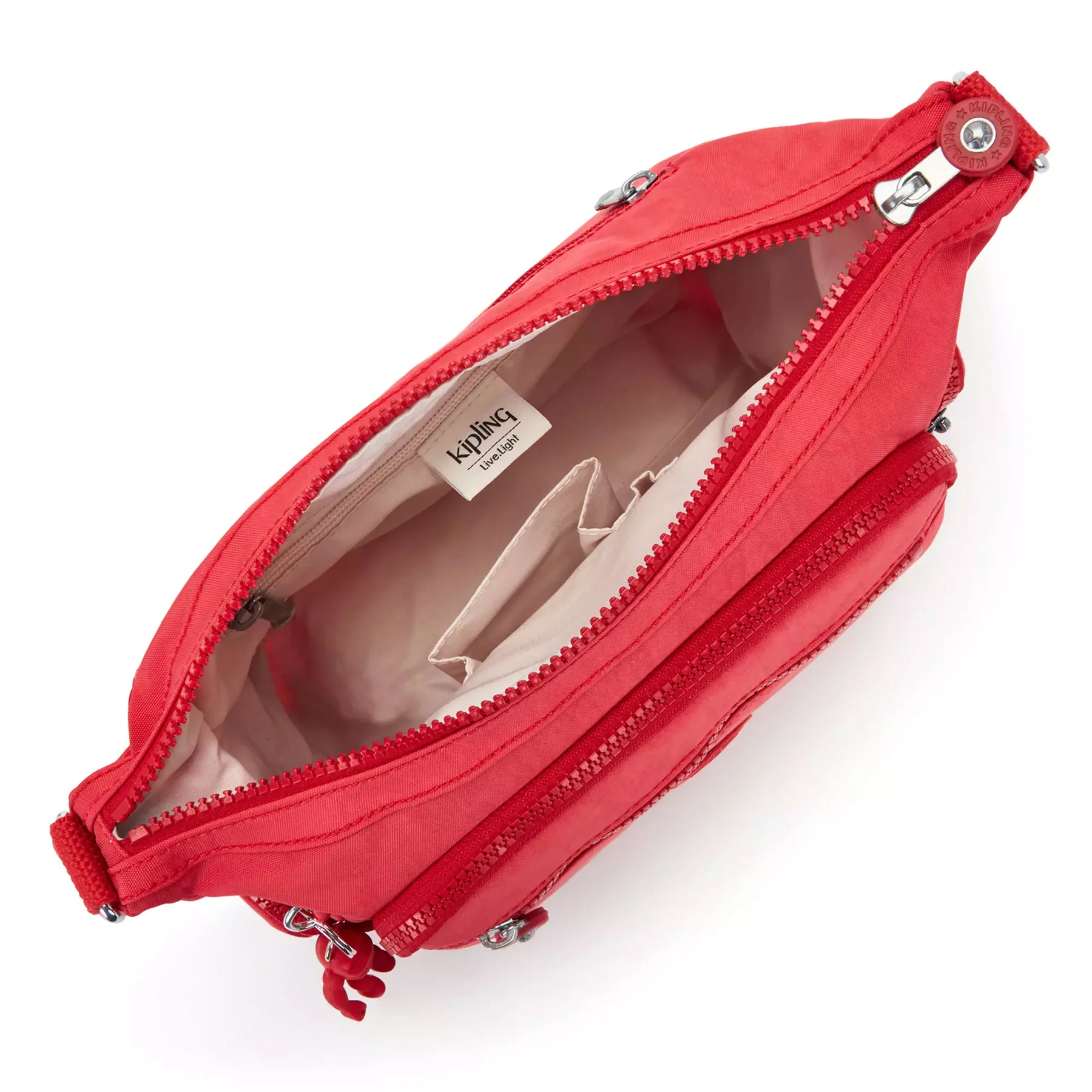 Kipling Gabbie Small Crossbody Bag Party Pink Red - Image 4