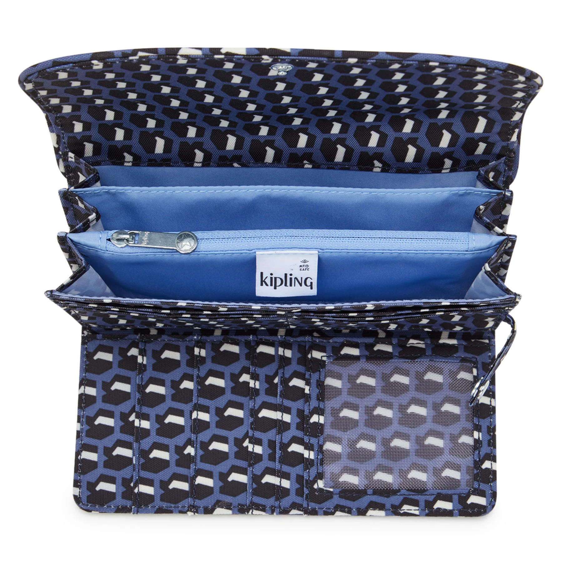 Kipling Money Land Snap Wallet - 3D K Blue Print - Image 4