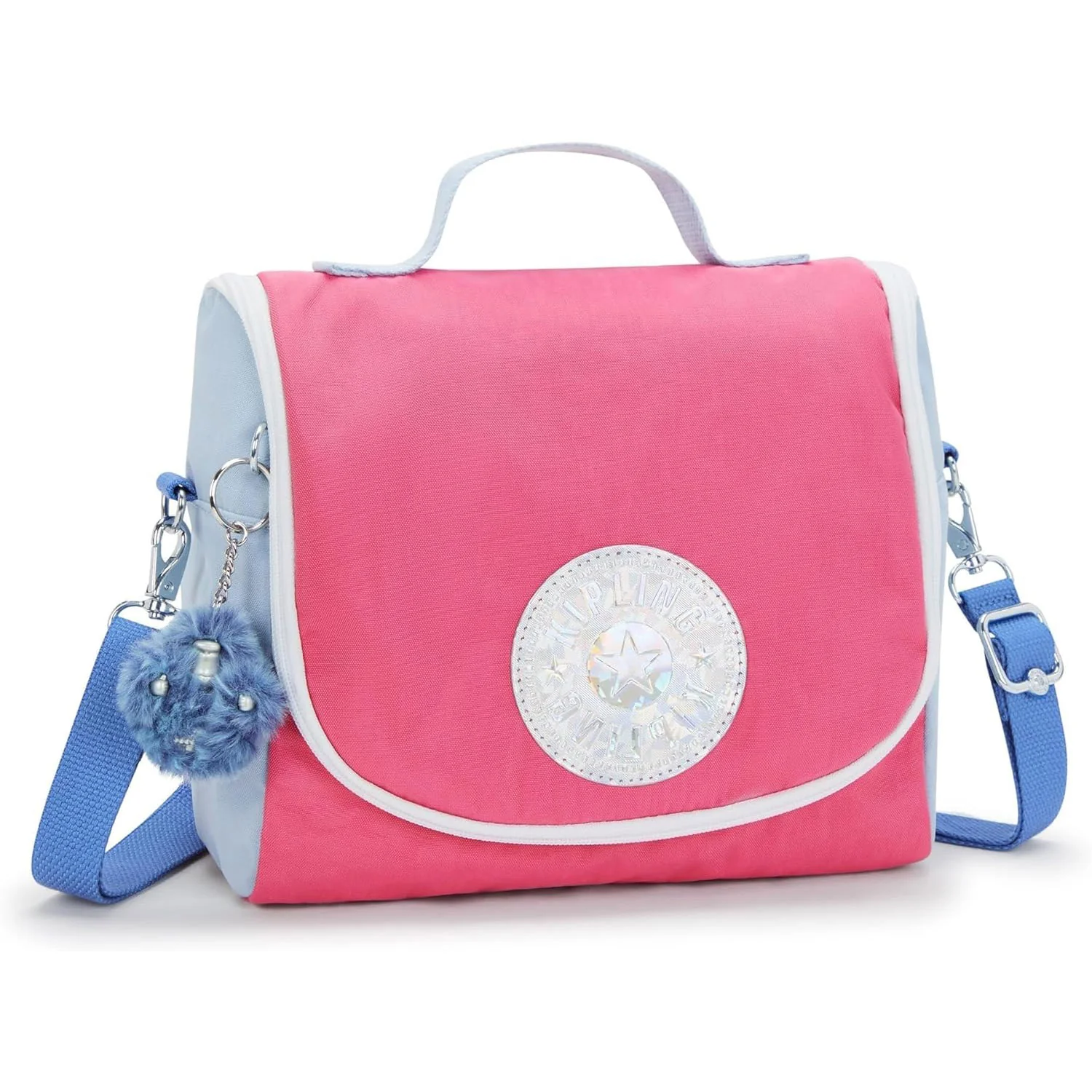 Kipling New Kichirou Lunch Bag Happy Pink Mix - Image 4