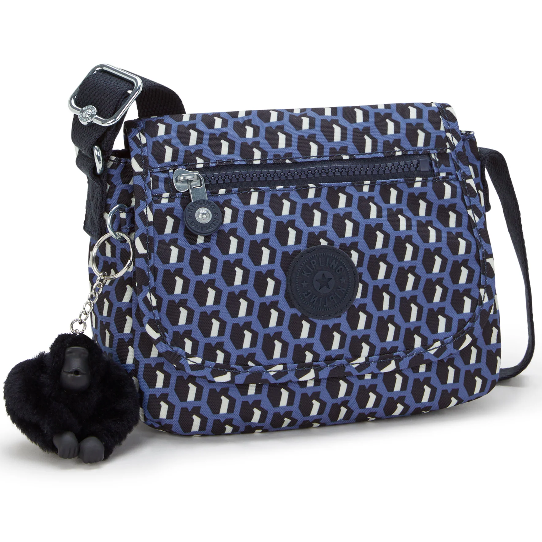Kipling Sabian Printed Crossbody Mini Bag - 3D K Blue - Image 4