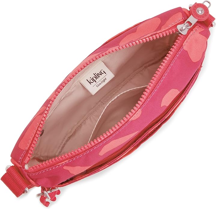 Kipling Sebastian  Crossbody Bag - Coral Print - Image 3