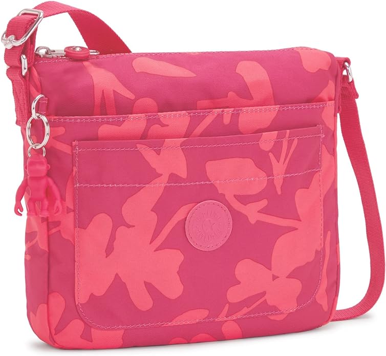 Kipling Sebastian  Crossbody Bag - Coral Print - Image 4