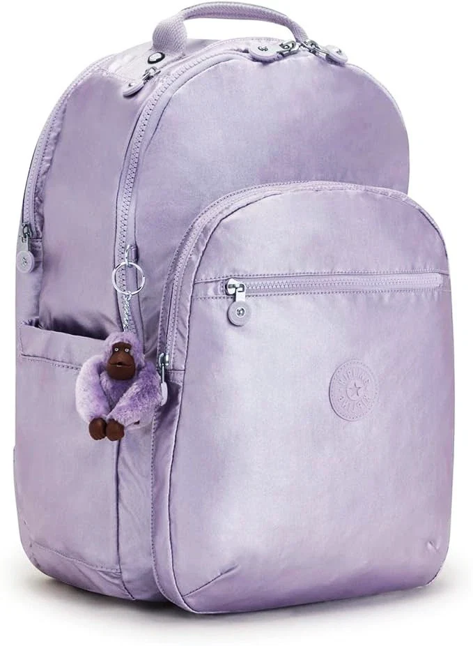 Kipling Seoul Extra Large  Metallic 17" Laptop Backpack - Frosted Lilac Metallic - Image 2