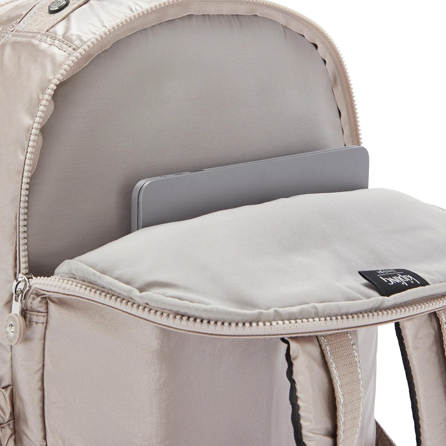 Kipling Seoul Extra Large Metallic 17" Laptop Backpack - Metallic Glow - Image 3