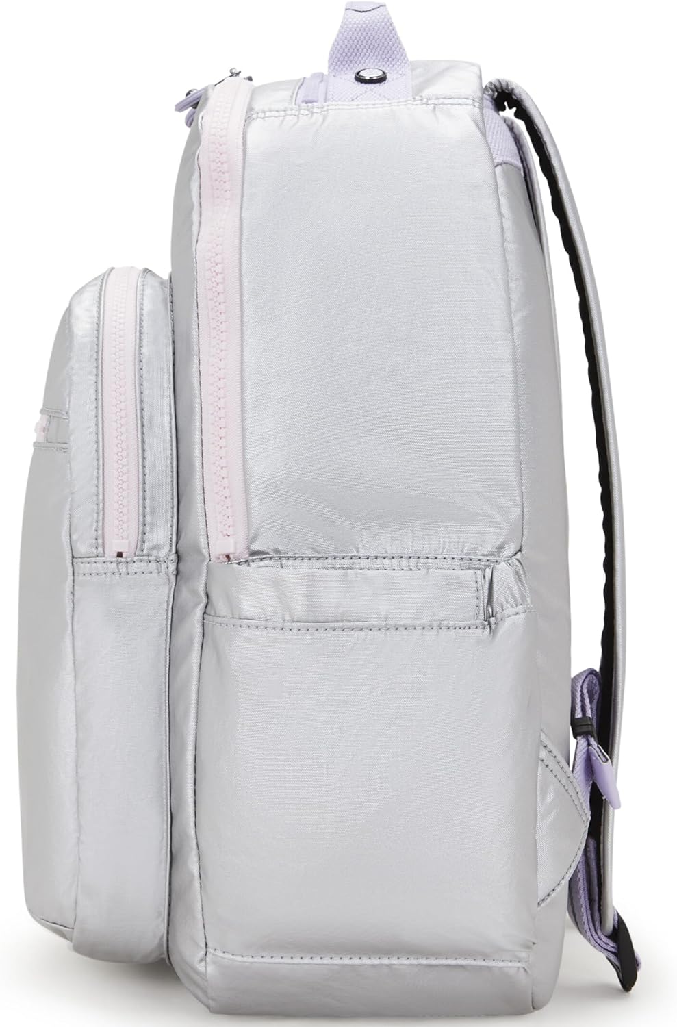 Kipling Seoul Large Metallic 15" Laptop Backpack Silver Glow Metallic - Image 4