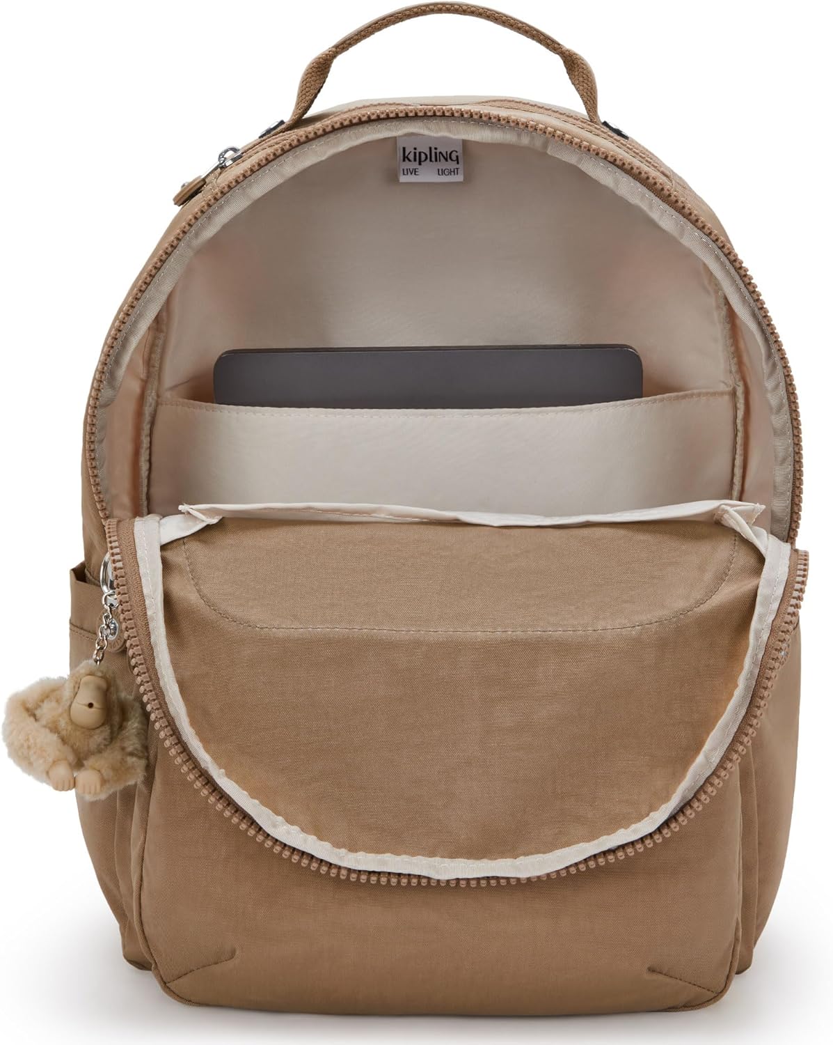 Kipling Seoul Large 15" Laptop Backpack - Early Tan - Image 4