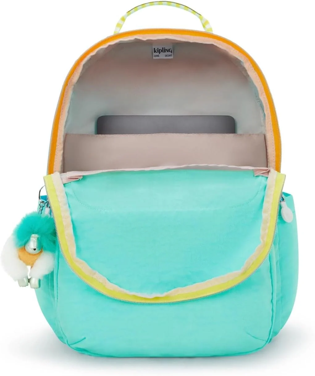 Kipling Seoul Large 15" Laptop Backpack - Poppy Aqua C - Image 5