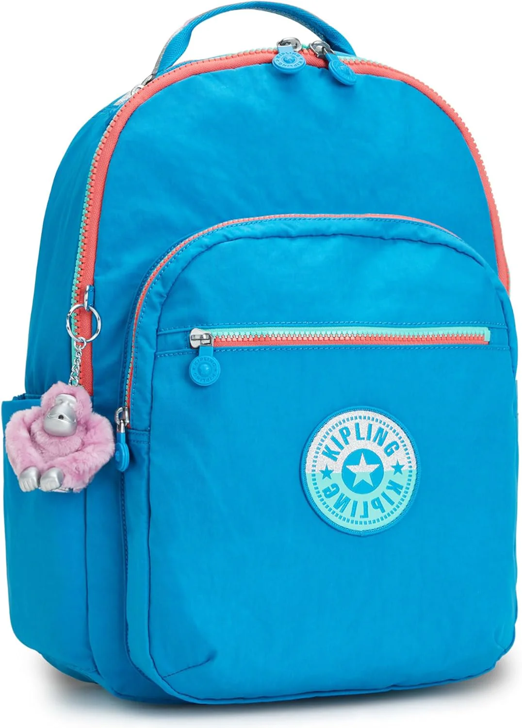 Kipling Seoul Large Nylon 15" Laptop Backpack Azure Sky Blue - Image 4