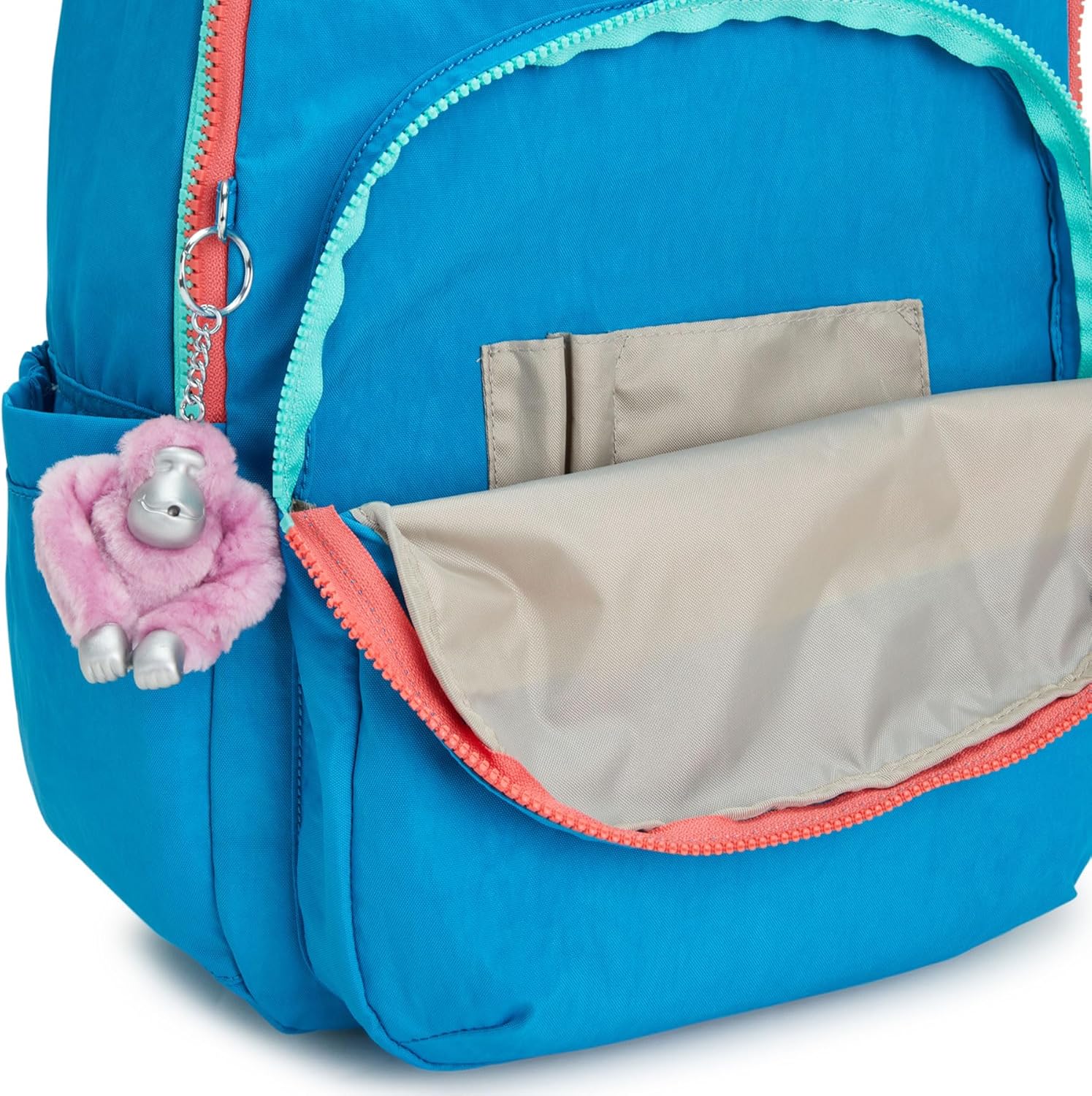 Kipling Seoul Large Nylon 15" Laptop Backpack Azure Sky Blue - Image 5