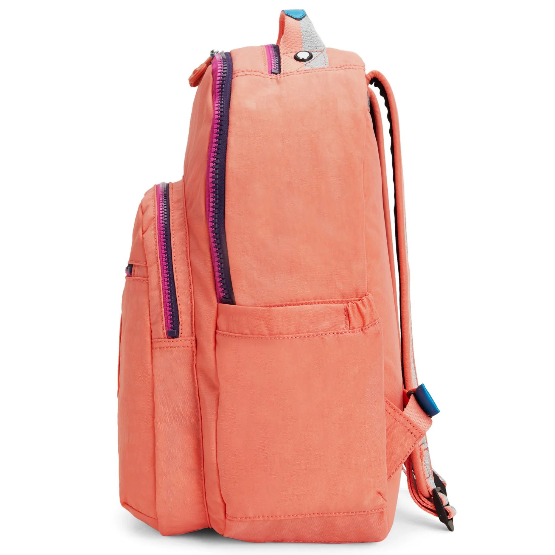 Kipling Seoul Large Nylon 15" Laptop Backpack Cool Coral Shade - Image 7
