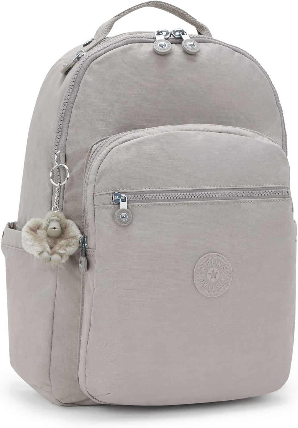 Kipling Seoul Large Nylon Laptop Backpack Grey Gris - Image 7