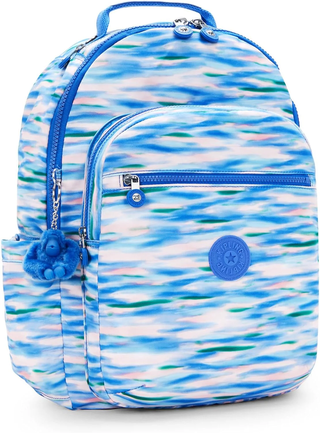 Kipling Seoul Large Printed 15" Laptop Backpack - Diluted Blue - Image 2