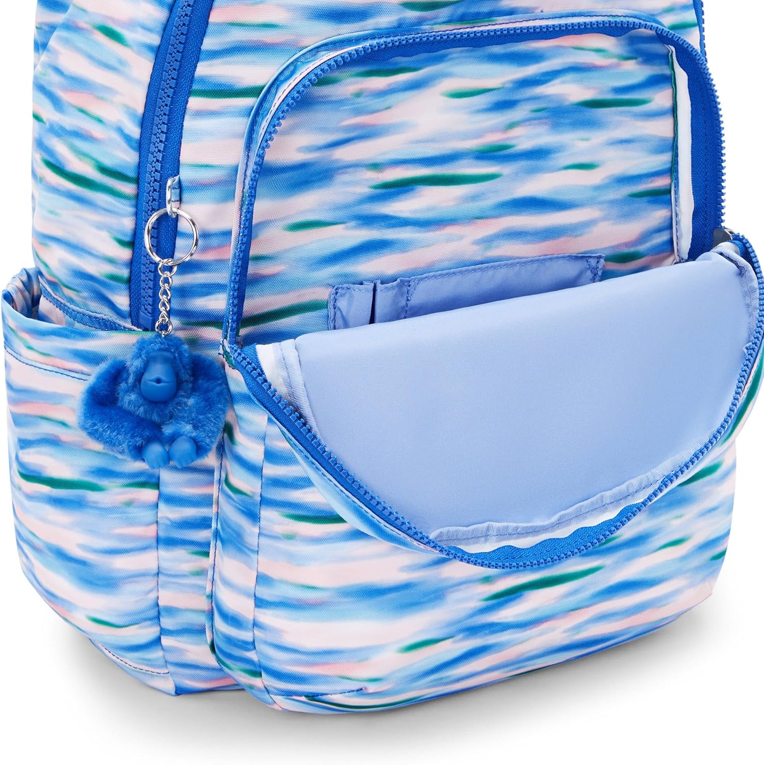 Kipling Seoul Large Printed 15" Laptop Backpack - Diluted Blue - Image 7