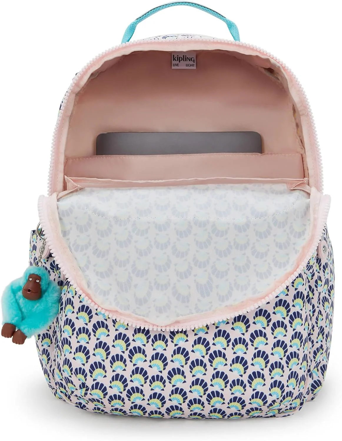 Kipling Seoul Large Printed 15" Laptop Backpack - Geo Shell - Image 5