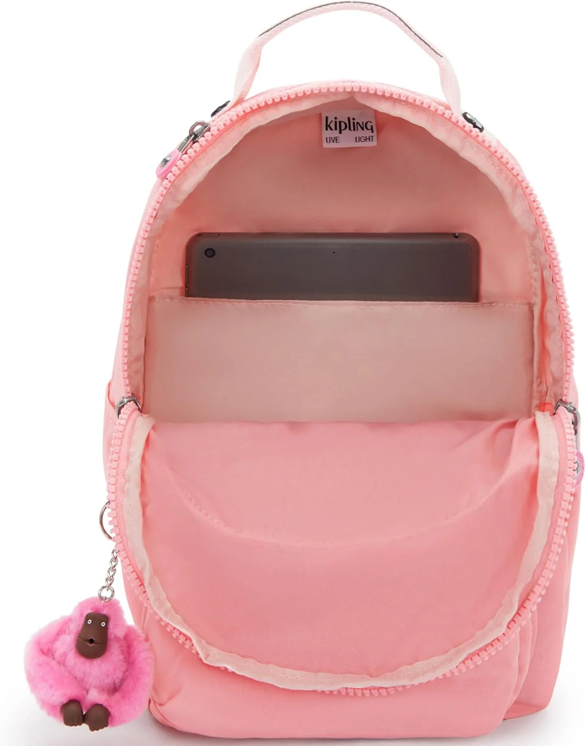 Kipling Seoul Small Nylon Tablet Backpack - Coral Sea - Image 6