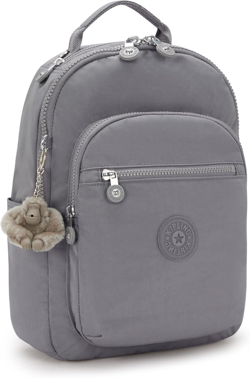 Kipling Seoul Small  Nylon Tablet Backpack Inviting Grey - Image 2