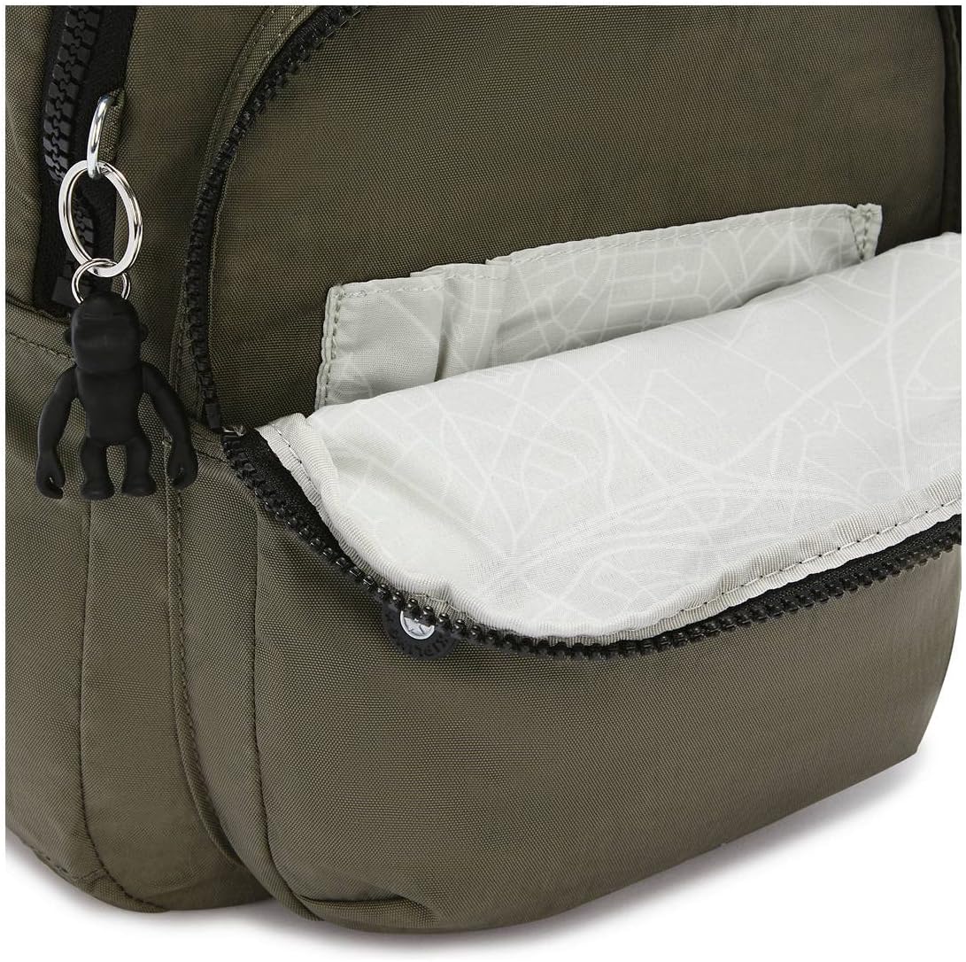 Kipling Seoul Small  Nylon Tablet Backpack Moss Green - Image 7
