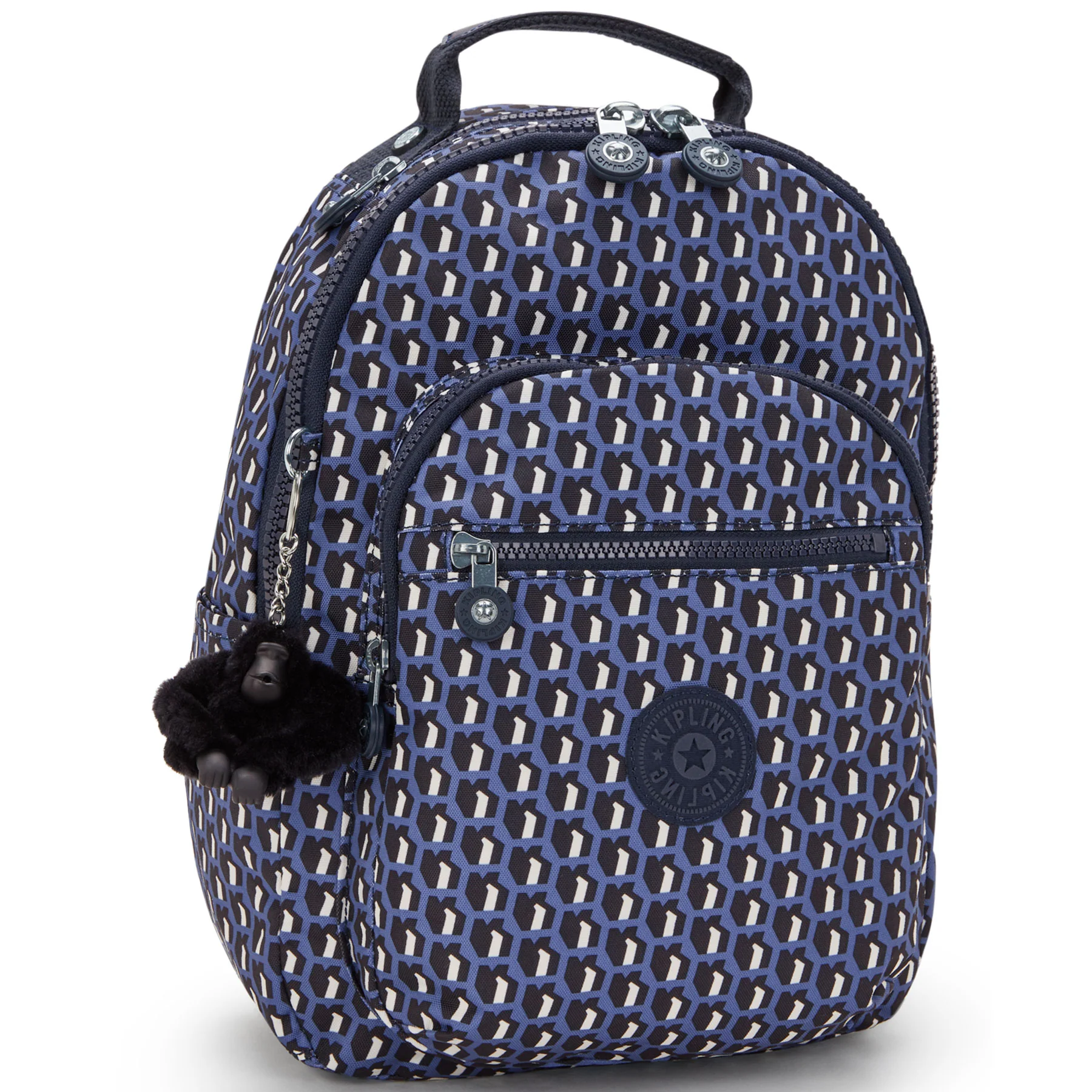 Kipling Seoul Small  Printed Tablet Backpack - 3D K Blue - Image 4