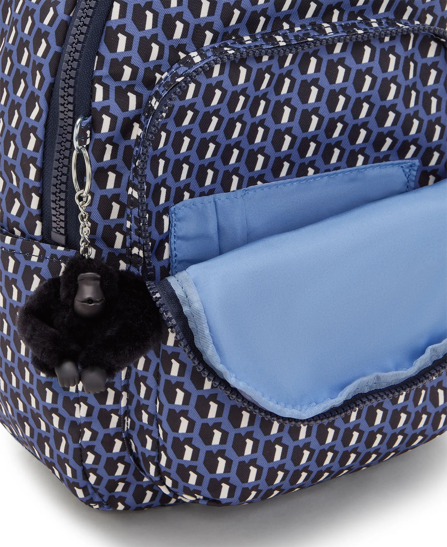 Kipling Seoul Small  Printed Tablet Backpack - 3D K Blue - Image 5