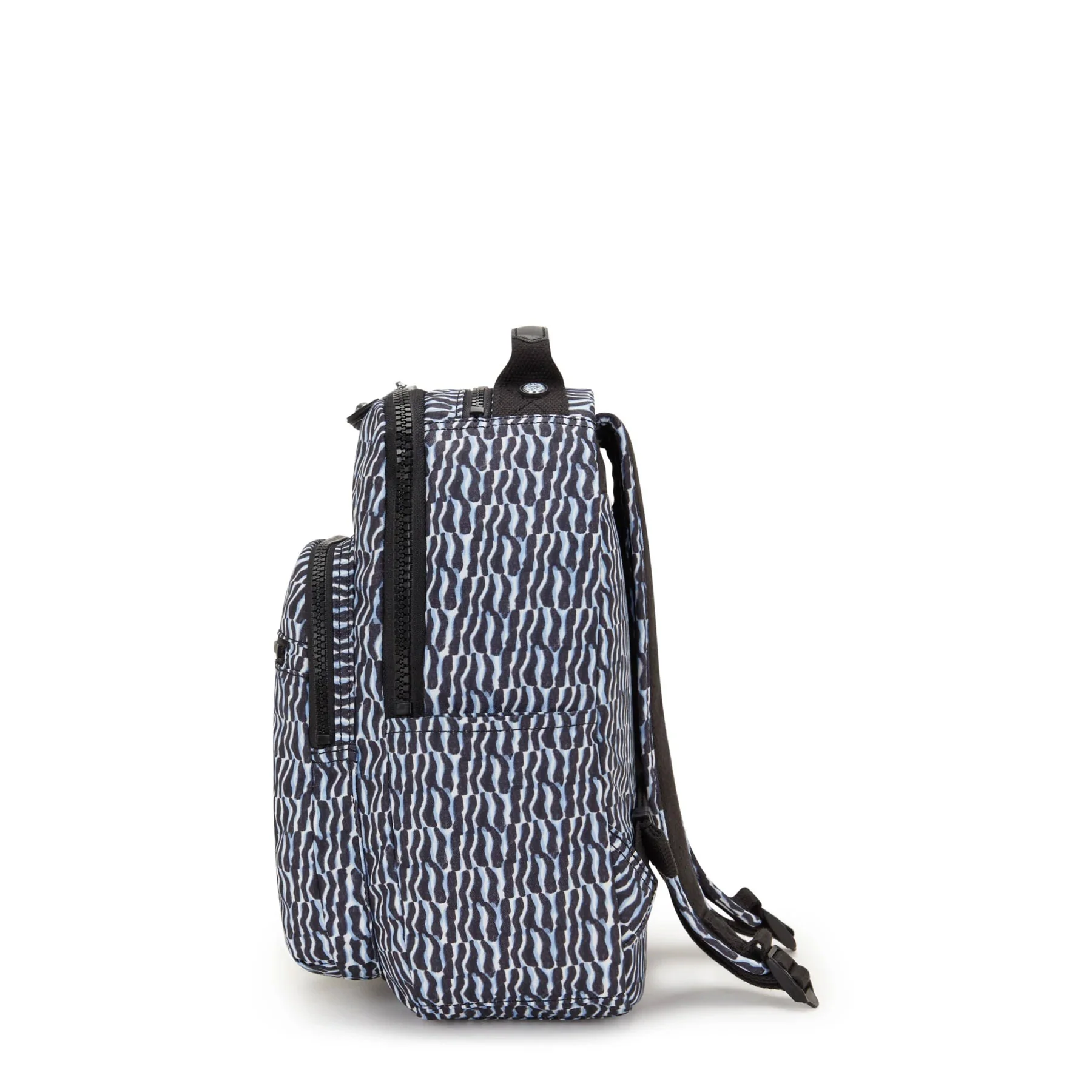 Kipling Seoul Small  Printed Tablet Backpack - Holiday Waves Print - Image 2