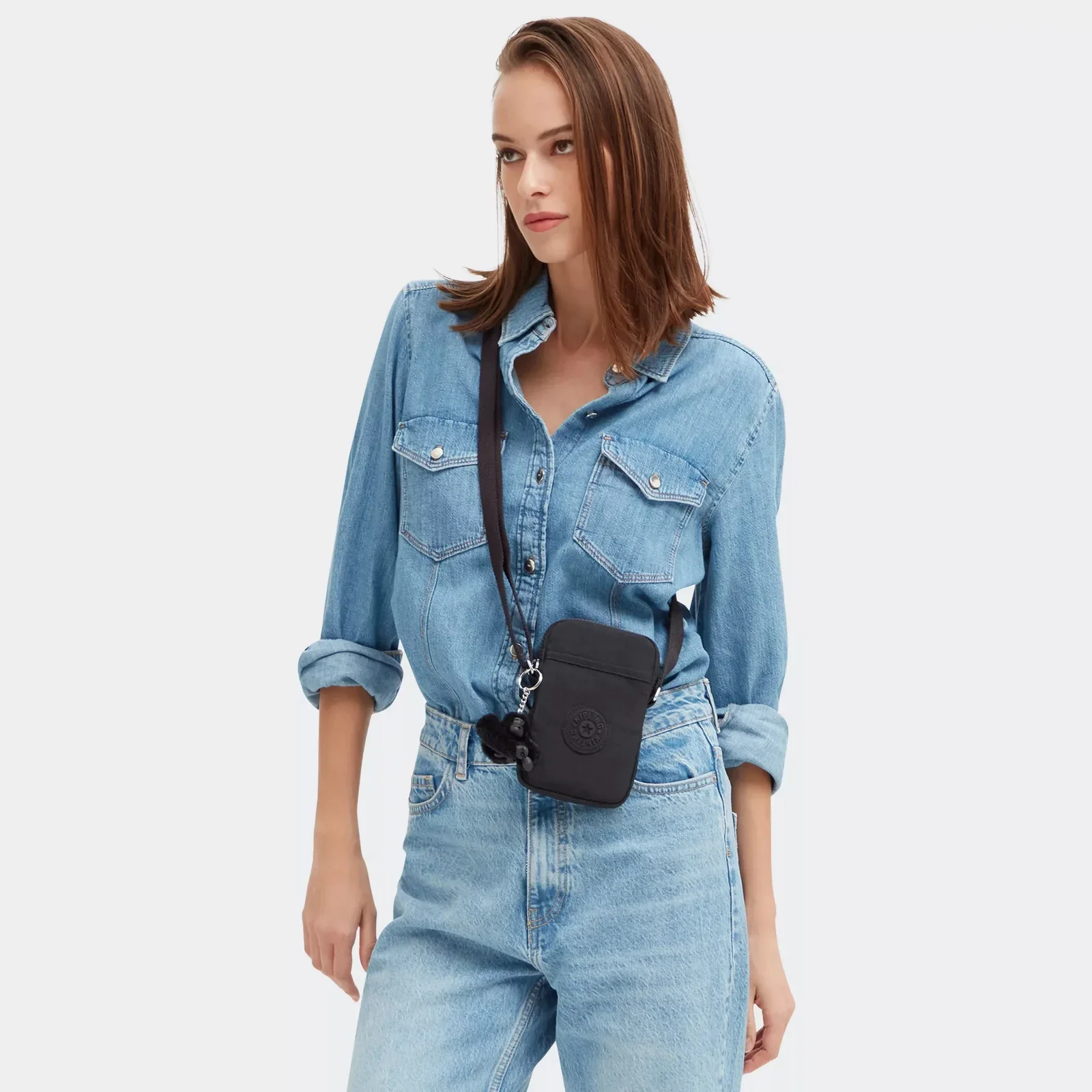 Kipling Tally Crossbody Phone Bag - Black Noir - Image 3