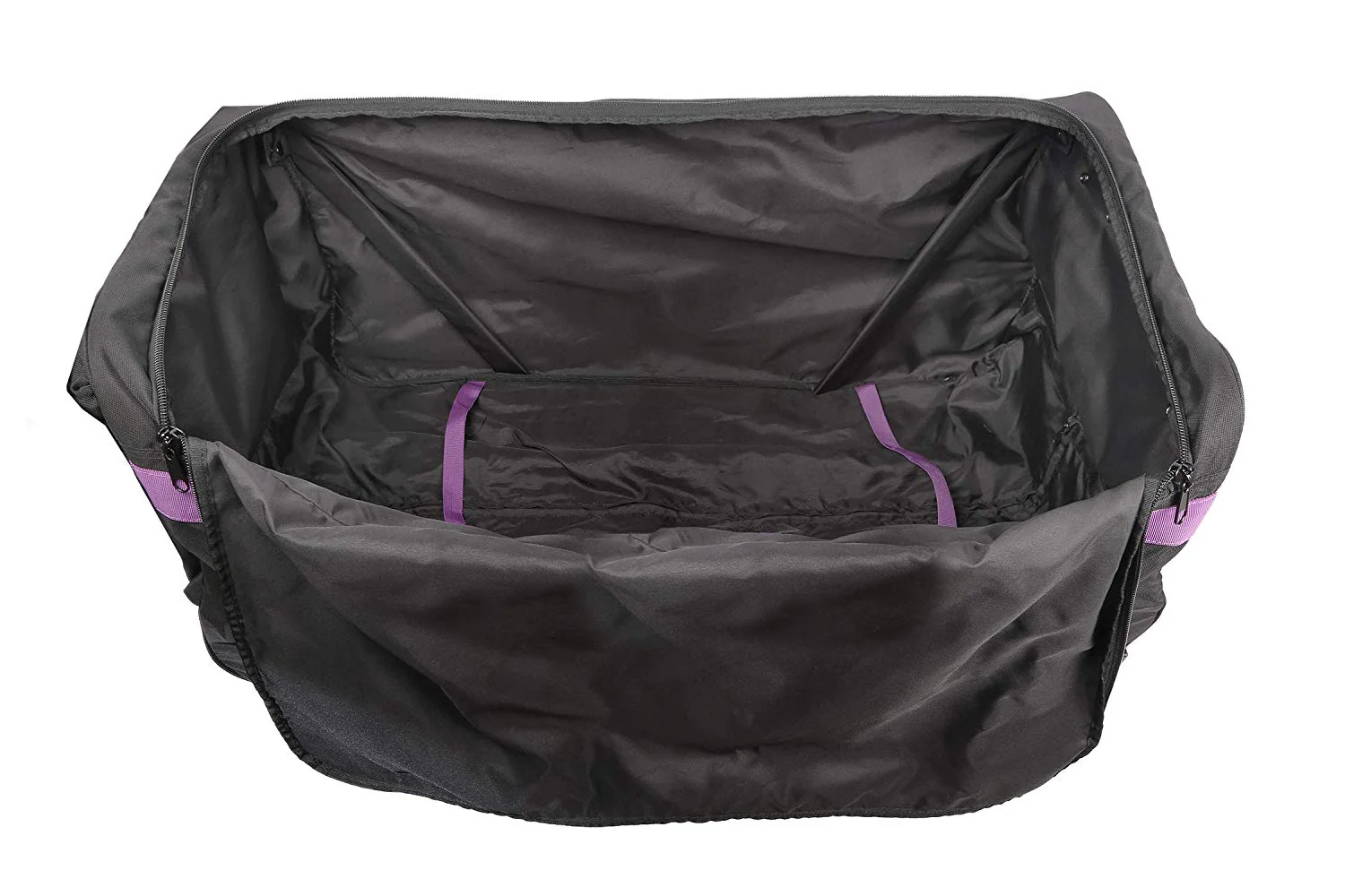 Marco Polo Air Lite wheeled Travel Duffel Bag 32" Black/Purple - Image 3