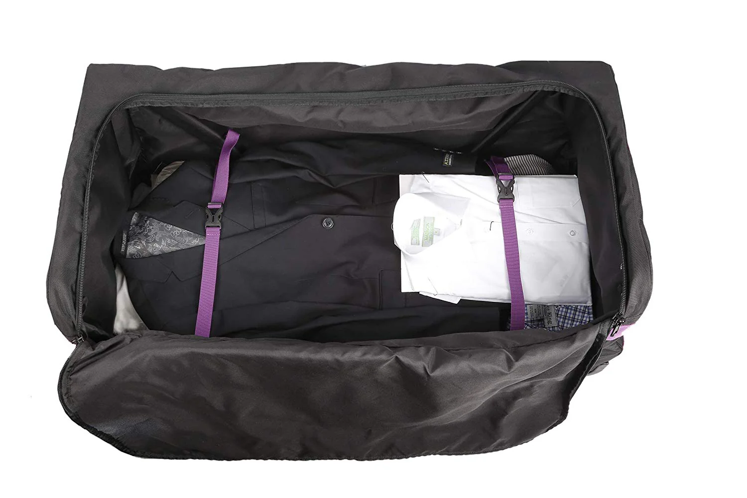 Marco Polo Air Lite wheeled Travel Duffel Bag 32" Black/Purple - Image 4