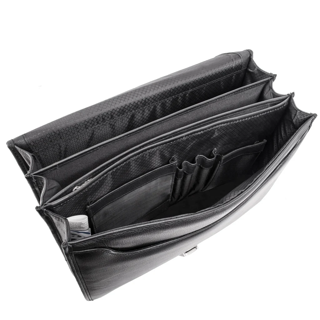 McKlein I Series 4355 River North Triple Compartment Briefcase Full Grain Cashmere Napa Leather - Image 5