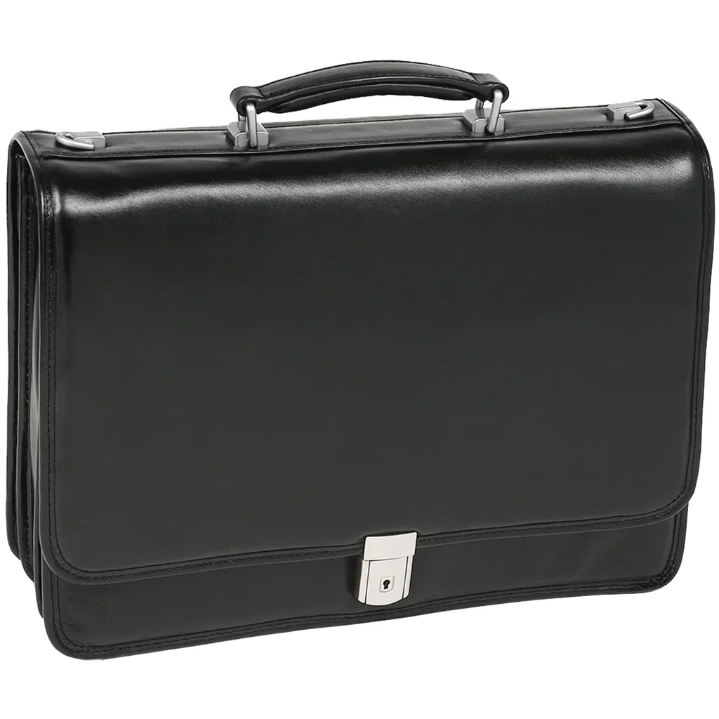 McKlein I Series 4355 River North Triple Compartment Briefcase Full Grain Cashmere Napa Leather - Image 9