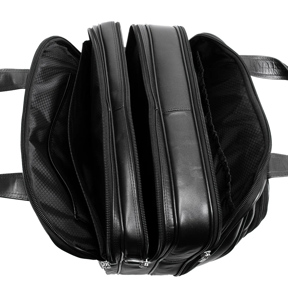 McKlein R Series 8358 Chicago Leather Detachable Wheeled Laptop Overnight W/ Removable Brief - Image 4