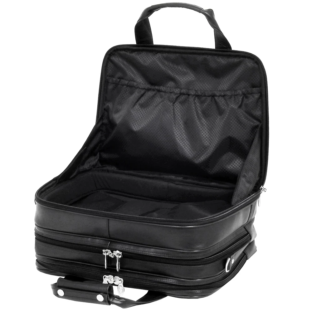 McKlein R Series 8358 Chicago Leather Detachable Wheeled Laptop Overnight W/ Removable Brief - Image 6
