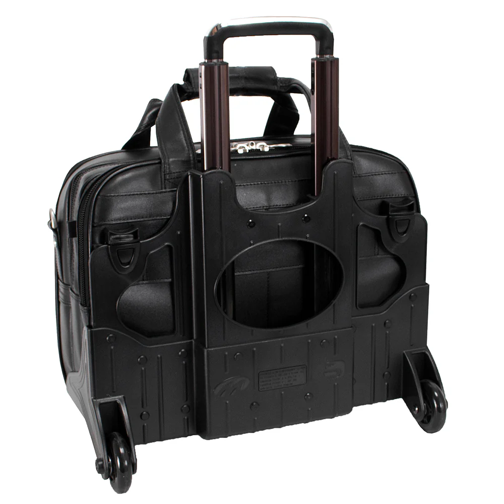 McKlein R Series 8358 Chicago Leather Detachable Wheeled Laptop Overnight W/ Removable Brief - Image 7