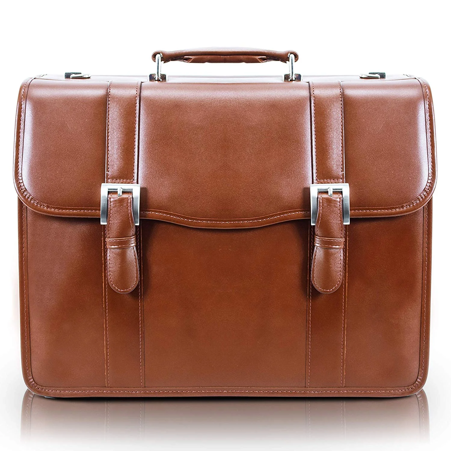McKlein USA Flournoy 15" Leather Double Compartment Laptop Briefcase
