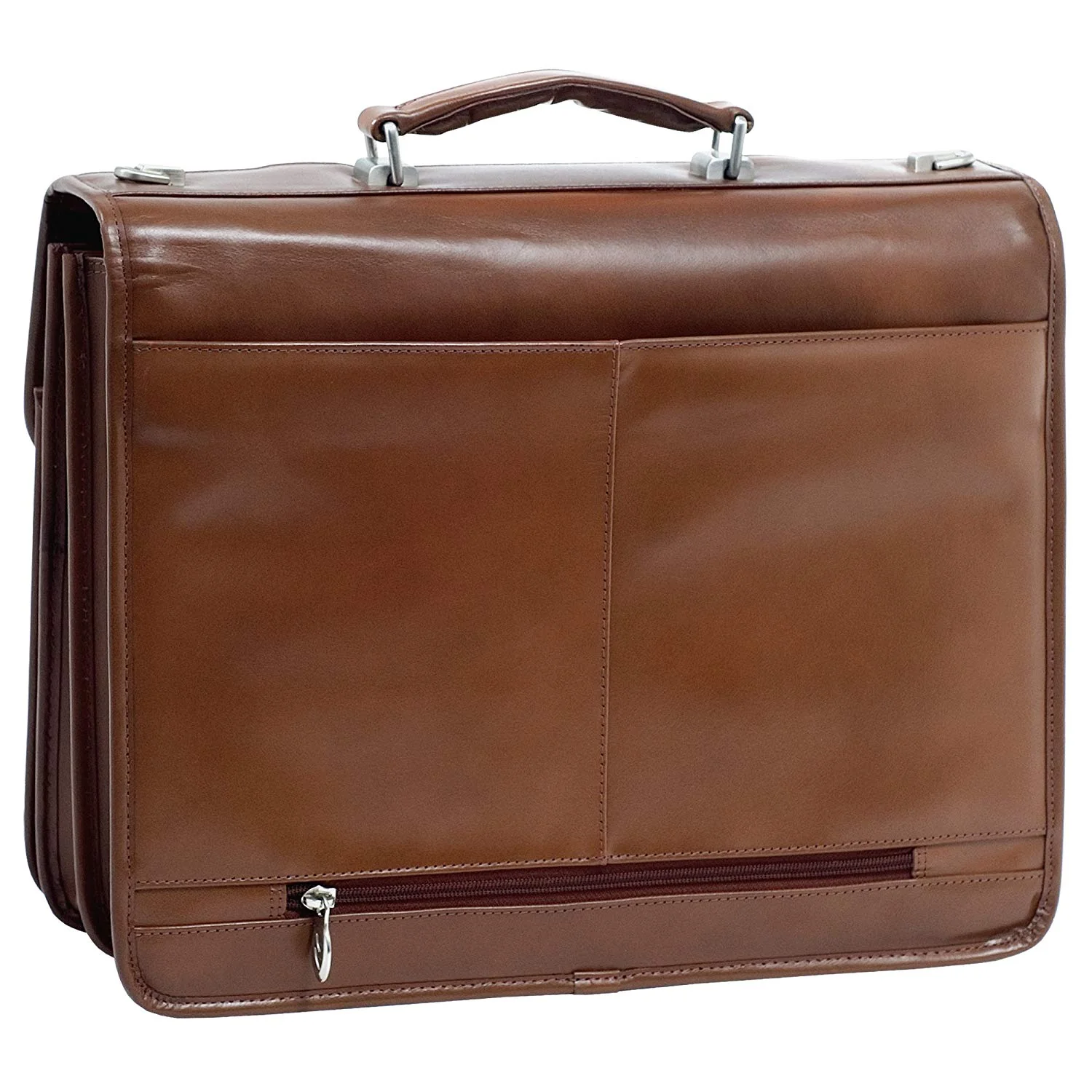 McKlein USA Flournoy 15" Leather Double Compartment Laptop Briefcase - Image 3