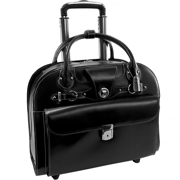 McKlein USA EDGEBROOK | 15” Leather Wheeled Laptop Briefcase