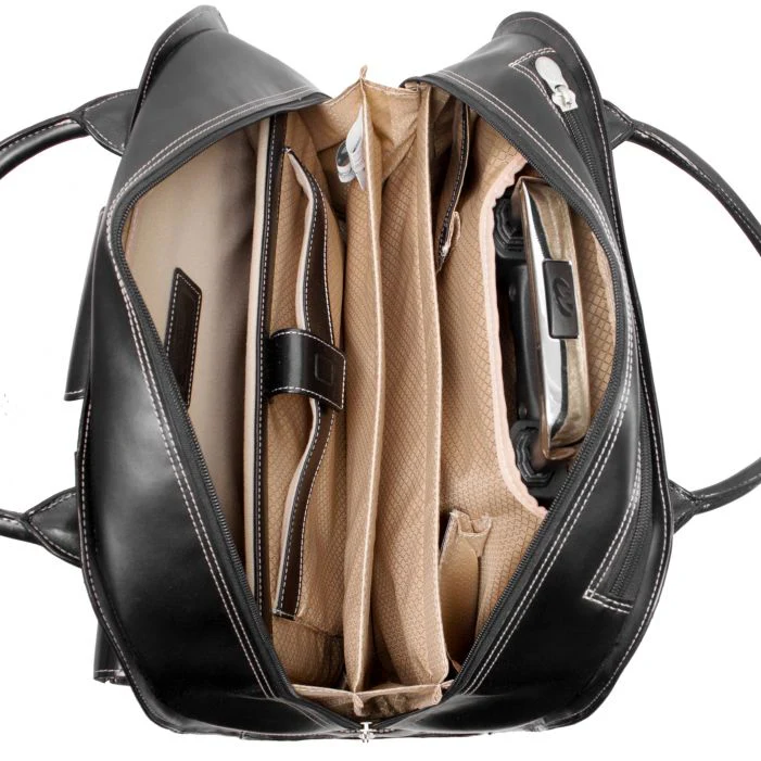 McKlein USA EDGEBROOK | 15” Leather Wheeled Laptop Briefcase - Image 3