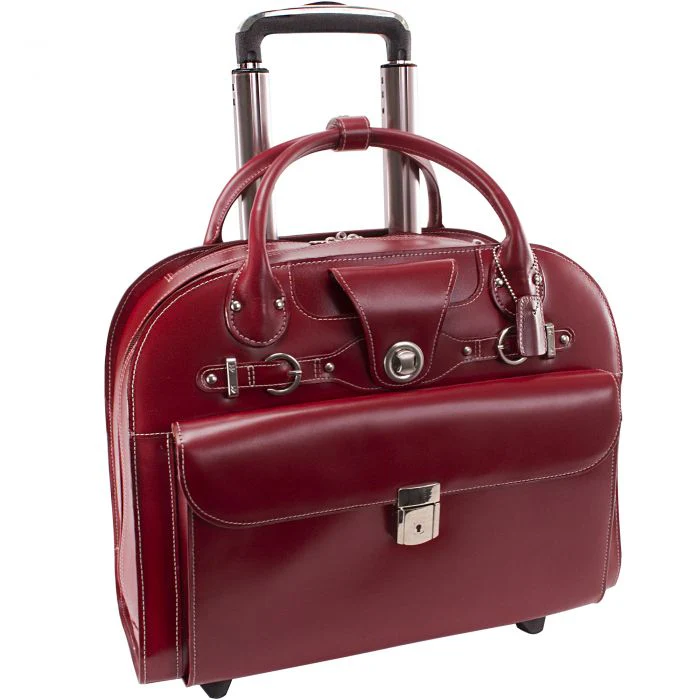 McKlein USA EDGEBROOK | 15” Leather Wheeled Laptop Briefcase