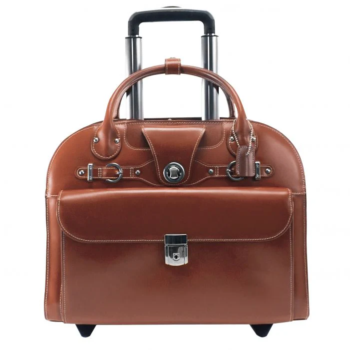McKlein USA EDGEBROOK | 15” Leather Wheeled Laptop Briefcase - Image 2