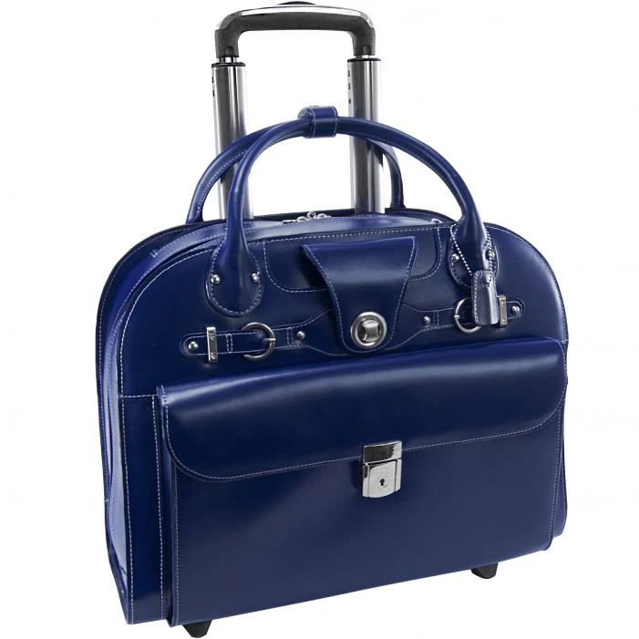 McKlein USA EDGEBROOK | 15” Leather Wheeled Laptop Briefcase