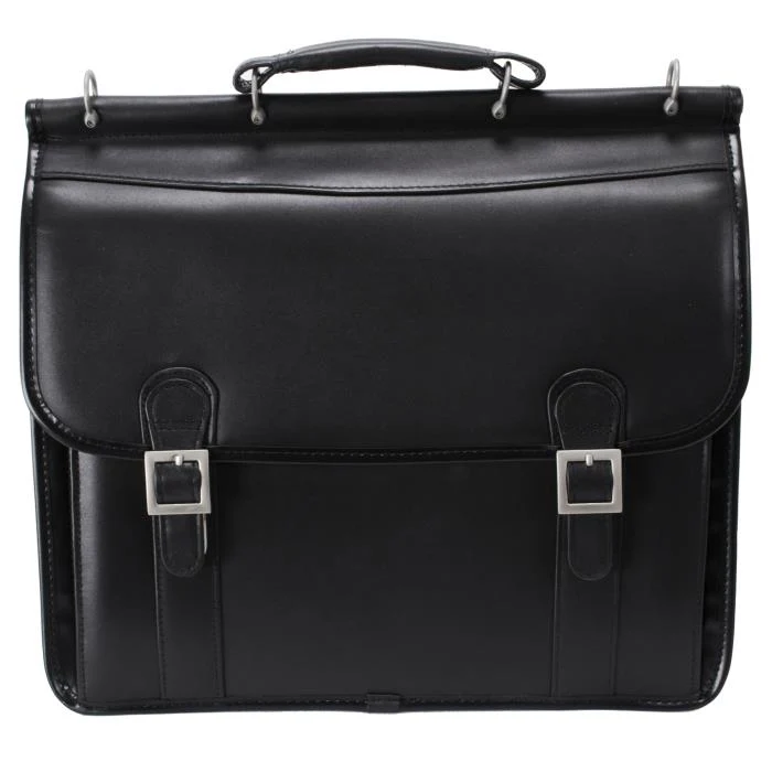 McKlein USA HALSTED | 15" Leather Double-Compartment Laptop Briefcase - Image 3