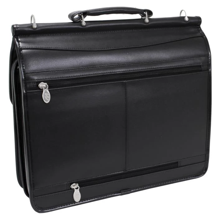 McKlein USA HALSTED | 15" Leather Double-Compartment Laptop Briefcase - Image 5