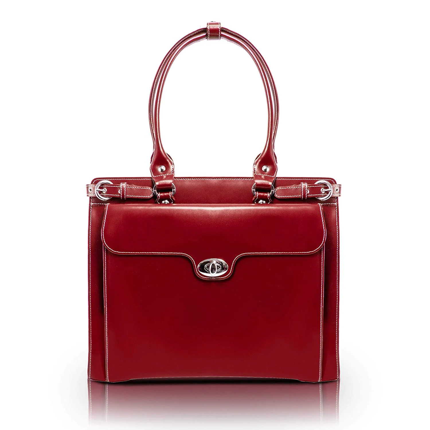 McKlein Winnetka 15.4" Leather Ladies' Laptop Briefcase w/Removable Sleeve - Image 2