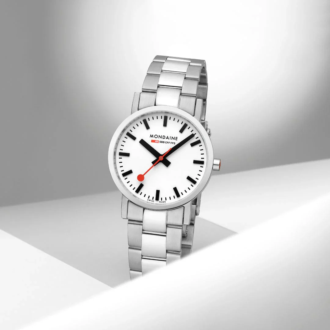 Mondaine Classic 30 mm, Stainless Steel Unisex Watch With Signature White Dial - Image 5