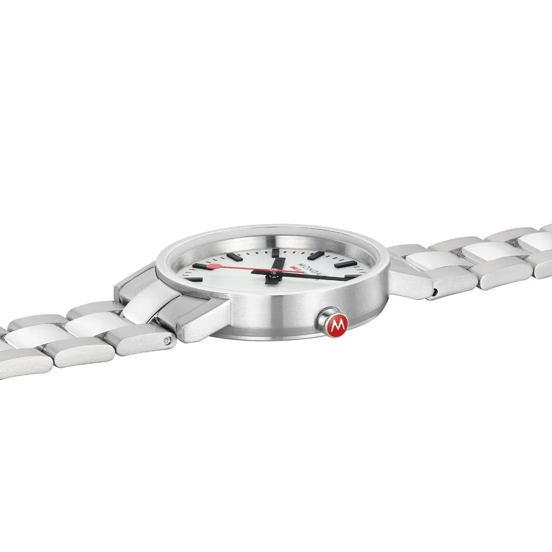 Mondaine Classic 30 mm, Stainless Steel Unisex Watch With Signature White Dial - Image 7