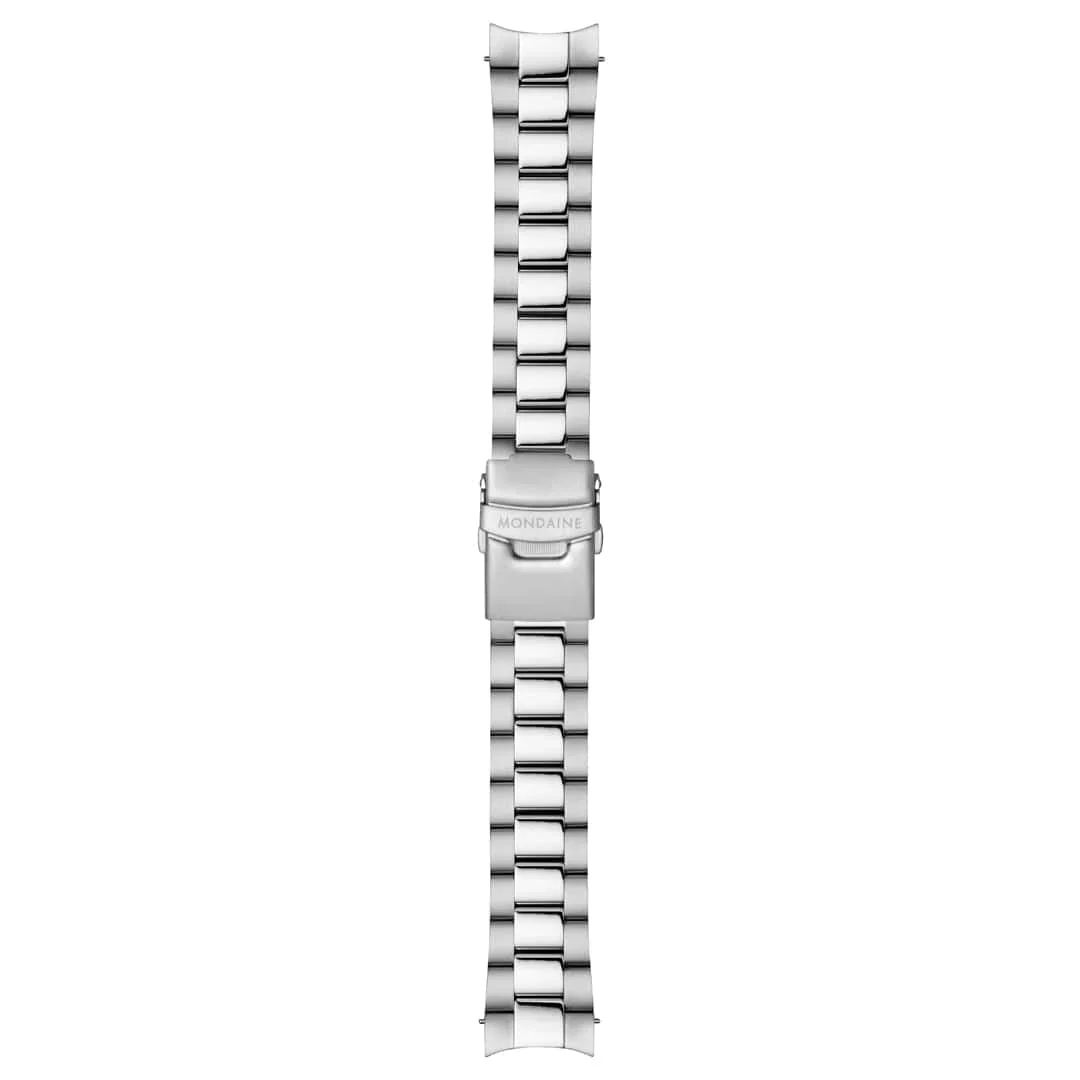 Mondaine Classic 40 mm, Stainless Steel Link Men's Watch Gray Sundial - Image 7