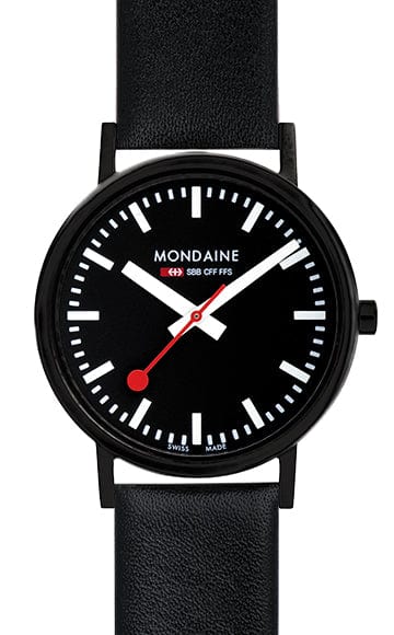 Mondaine Classic Black, 36 mm Unisex Watch - Image 2