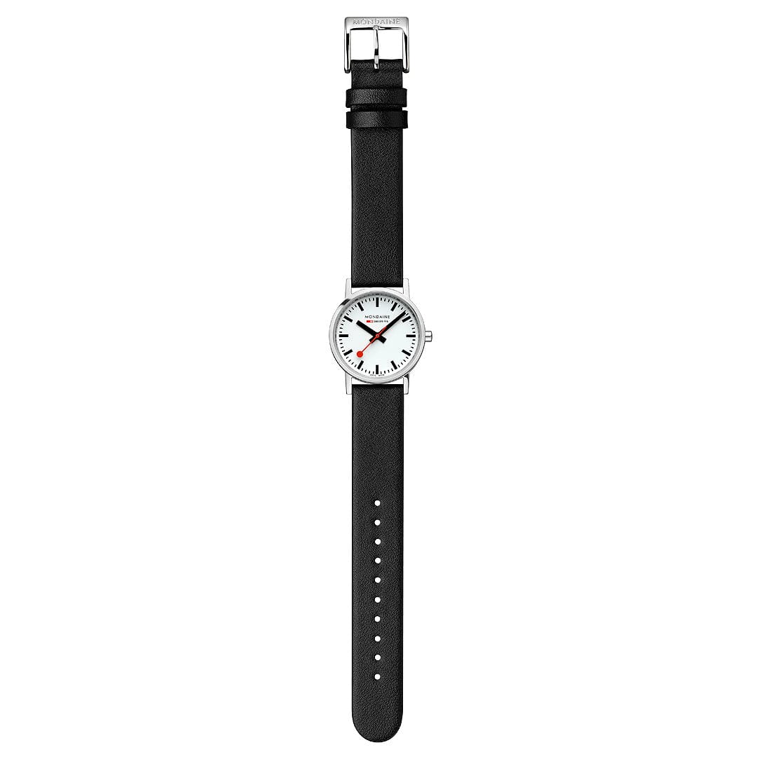 Mondaine CLASSIC BLACK VEGAN GRAPE LEATHER, 30 MM A658.30323.11SBBV - Image 6