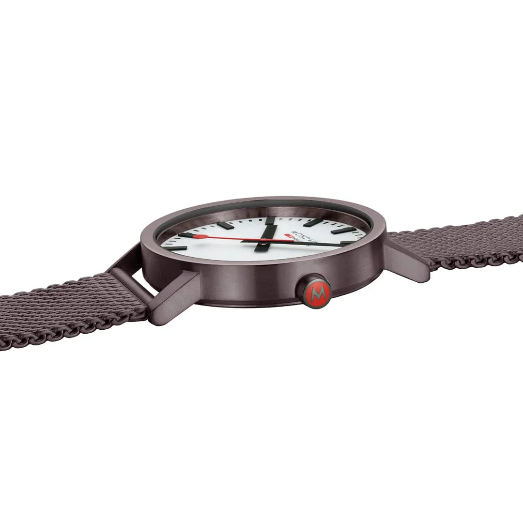 Mondaine Classic Brown Stainless Steel Mesh, 40 mm A660.30360.1BSBZ - Image 7