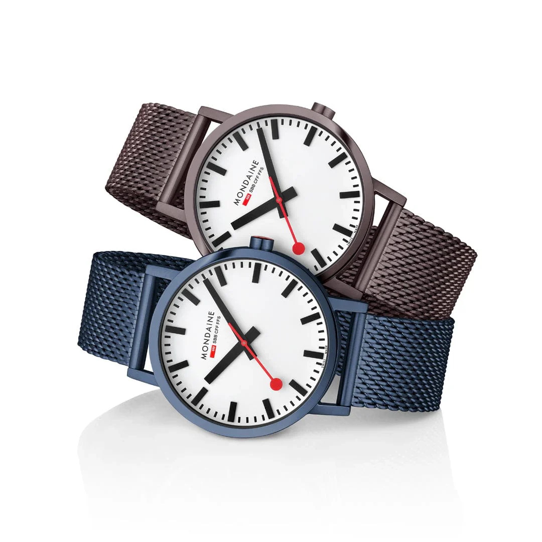 Mondaine Classic Stainless Steel Mesh, 40 mm A660.30360.1BSBM - Image 2